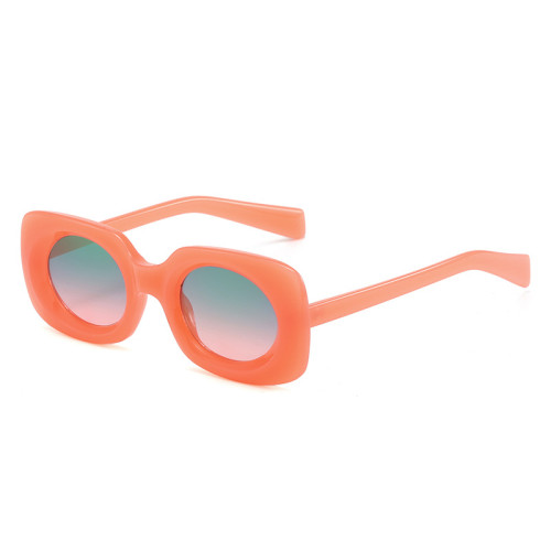 Retro Square Candy Color Sunglasses Women Fashion Oval Lens Shades UV400 Men Yellow PINK Sun Glasses