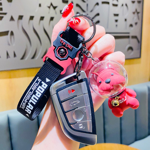New dog cartoon trend car key chain backpack pendant a pair of exquisite small gift wholesale