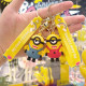 Cartoon yellow man Cartoon Doll Keychain Cute Men And Women Bag Ornaments Creative Small Gift Keyring Car Accessories keyring