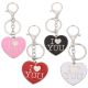 Creative Metal Keychain I Love You Key Ring for Lovers Heart-shaped Pendant Car Key Holder Handbag Accessories