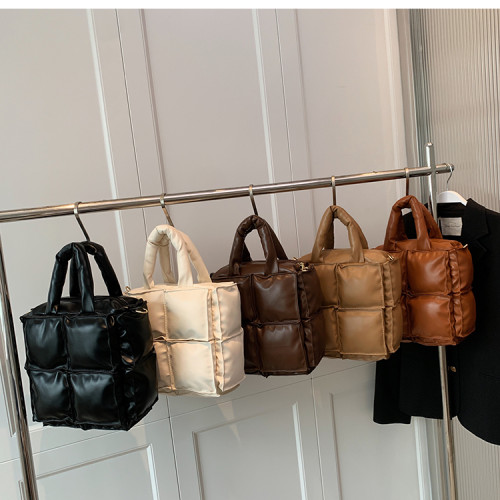 2023 New Winter Single Shoulder Tote Women Space Pad Cotton Feather Down Bag Bucket Handbag Sac A Main Carteira Bolsa Feminina
