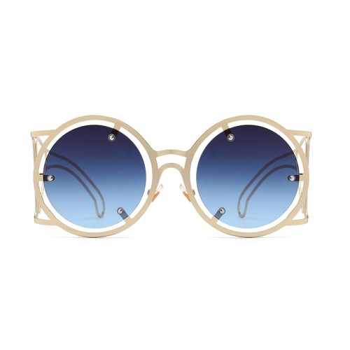 New Rimless Hollow Round Sunglasses Women Men Punk Shades Metal Frame Vintage Unique Eyewear Trending Sun Glasses UV400 Oculus