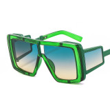 Shield Sunglasses Women Men Oversized Windproof Punk Glasses Square Big Frame Goggles Shades Sport UV400 Oculos Gafas