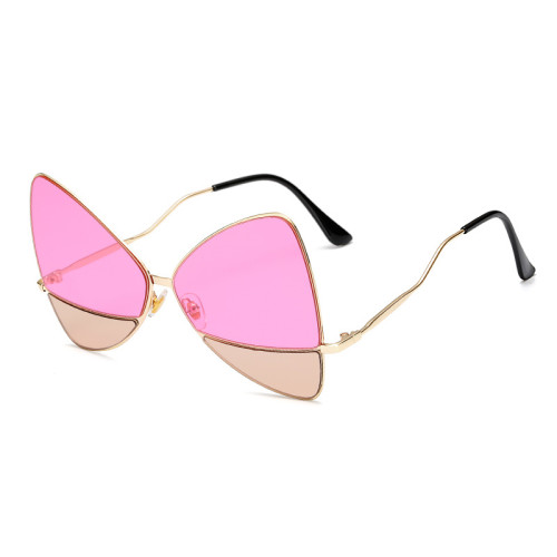 Women Butterfly Sunglasses Big Gradient Metal Oversize Frames Fashion Designer UV400 Shades Eyewear Sun Glasses Retro Oculos