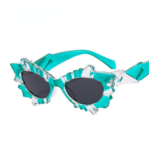 Retro Irregular Cat Eye Sunglasses Women Fashion Candy Colors Eyewear Oval Lens Shades UV400 Men Unique Sun Glasses