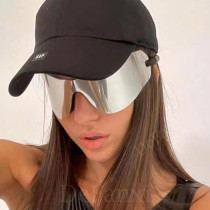 Fashion Rimless Mask Butterfly Sunglasses Women Men Futuristic Luxury Brand One Piece Sun Glasses Oversized Silver Goggles