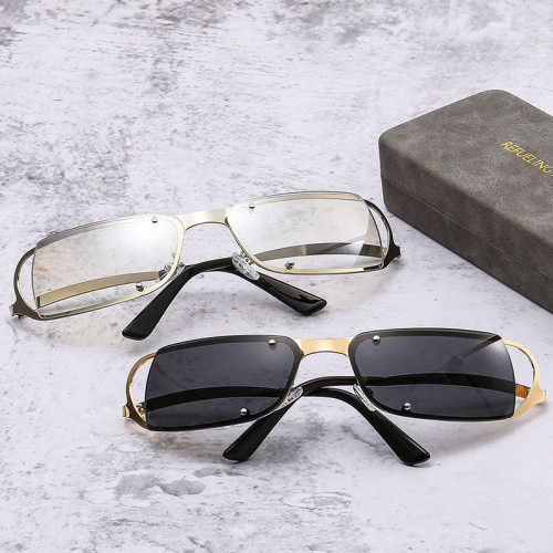Fashion  Sunglasses Trending Semi-rimless Goggle Gradient Sun Glasses UV400