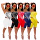 Graphic Bandana Outfit Women Two Piece Club Set Sexy Strapless Cute Handkerchief Crop Top And Biker Shorts Matching Sets Suits