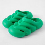 EVA stepping on feces sense slippers women summer fashion outerwear trend thick bottom non-slip personality shoes couple hole shoes men