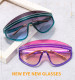 Cross-border European and American conjoined large-frame mask sunglasses street photography color net red ins men and women fashion goggles dazzle sunglasses