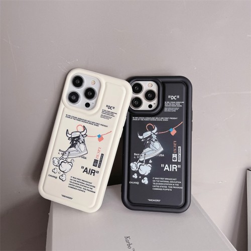 New Luxury shoelace Air cushion bumper phone case for iphone  XR XS 4 12 13 11 Pro Max shockproof sports shoes cover