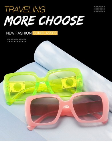 Women Oversized Square Sunglasses Vintage Leopard Square Sunglasses Design Graidient Sun Glasses Female Eyewear UV Protection