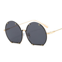 2023 New Men Women Fashion Oversized Round Sunglasses Brand Designer Trending Ladies Tint Lens Retro Vintage Glasses