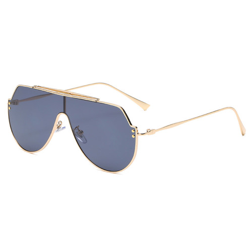 Oversized Flat Top Sunglasses Men Pilot Sun Glasses Women Luxury Brand Design Big Frame Vintage Gradient Shades UV400