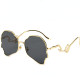 New Irregular Sunglasses Women Brand Designer Alloy Frame Oversized Personality Eyeglasses Fashion Female Clear Len Men