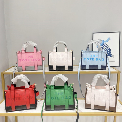 2023 New Brand Design Women Fashion Color Matching Large Capacity Tote Bag Ladies Letter Handbag Leather Shoulder Messenger Bags
