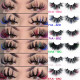 25mm colorful mink hair false eyelashes cross-border foreign trade best-selling European and American thick cross fluffy fried eyelashes