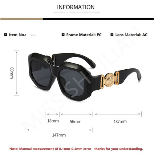 New Oversized Sunglasses Women 2023 Trend Fashion Glasses Personality Irregular Eyeglasses Punk Gafas De Sol Big Fram Eyewear