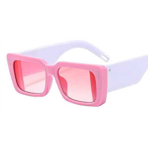 Fashion Rectangle Women Luxury Sunglasses Retro Brand Designer Men Colorful Trending Double Color Sun Glasses Shades UV400