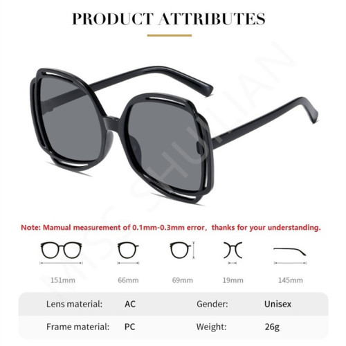 2023 Luxury Square Sunglasses Women Brand Designer Retro Frame Big Sun Glasses Female Vintage Gradient Male Oculos Feminino