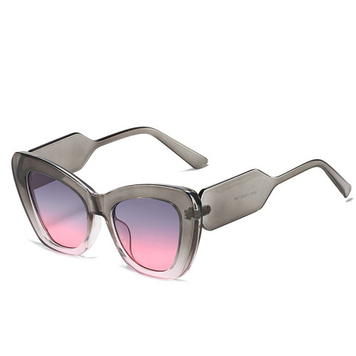 Oversized Cat Eyes Green Pink Sunglasses Women 2023 Brand Designer New Fashion Sun Glasses For Women Lunettes De Marque Femme