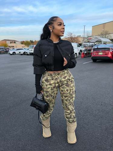 Casual Women Jacket Parkas Coat Slim Keep Warm Solid Color Streetwear High Waist Clothes For Women Outfit