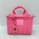 UK Brand 2023 New Luxury Designer Women's Handbag Large Capacity Tote Bag Fashion Trend Shoulder Bag Woolen Fabric Beach Bag