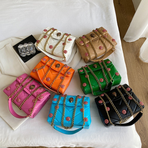 Kurt Geiger Bags New Eagle Head Handbag 2023 Autumn Spotted Stone Square Bag One-shoulder Women's Bag Messenger Bag Designer Bag