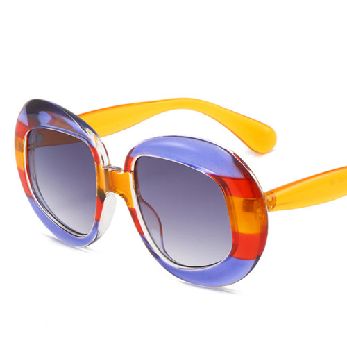 Fashion Oval Oversized Red Green Sunglasses For Women Retro Shades Big Candy Color Sun Glasses Luxury Brand Trendy Eyewear