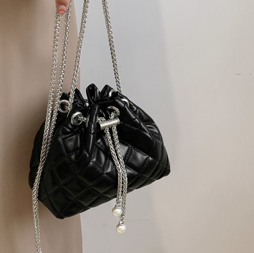 Luxury Designer Bucket Bags For Women 2024 Trend Pu Leather Fashion Small Shoulder Crossbody Bags Female Messenger Handbag New