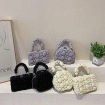 Box Shape Handbag Evening Party Canvas Woven Designer Purse Fashion Chain Shoulder Bags For Women Weave Pattern Messenger Bag
