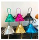 Unique Triangle Shape Pu Leather Crossbody Bags For Women Fashion Gold Silver Handbags And Purses Lady Shoulder Hand Bag 2024