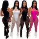 Women Striped Mesh See Though Patchwork Long Sleeve Bodycon Jumpsuit Sexy Party Club One Piece Overall Outfit Playsuit