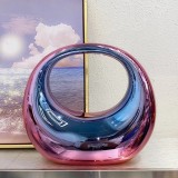 Golden Transparent Acrylic Handbag Goose Egg Half Moon Cloud Bag Banquet Crescent Box Bag Niche Design Jelly Crossbody Bag