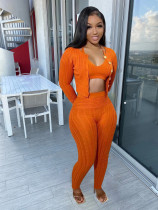 Women Three Piece Rib Knit Crop Cardigans Halter Bra High Elastic Leggings Tracksuit Fall Outfit