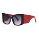 Trendy Sunglasses Women And Men Unique Designed Wide Frame Gradient Lenses Metal Decoration Sun Glasses Casual Street Wear UV400