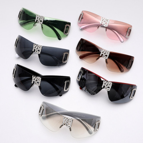 Luxury Brand Y2K One Piece Sunglasses Women Designer Punk Sports Sun Glasses Men Goggle Shades Letter Eyewear UV400