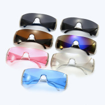 Fashion Brand Latest Punk Sports Sunglasses Women Designer Y2K One Piece Sun Glasses Men Goggle Shades Star Eyewear