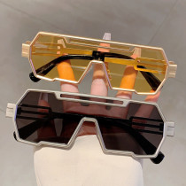 Steampunk Luxury Brand Designer Sunglasses Women For Men Fashion Vintage Trend Sun Glasses Punk One Piece Metal Shades UV400