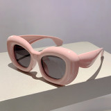 Oversized Big Frame Cat Eye Pink Sunglasses Women For Men Vintage Sun Glasses Luxury Brand Designer Punk Popular Bubble Eyeglass