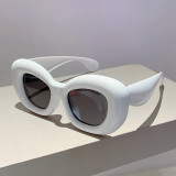 Oversized Big Frame Cat Eye Pink Sunglasses Women For Men Vintage Sun Glasses Luxury Brand Designer Punk Popular Bubble Eyeglass
