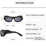 Steampunk Y2K Twisted Sunglasses Men Women Luxury Brand Trendy Hip Hop Punk Sun Glasses Male Retro Shades Gafas De Sol UV400