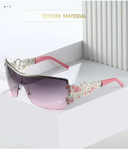 High quality Trend Style Y2K Sunglasses Women Personalized Hollow Dot Glasses Men Frame Vintage Gradient Eyewear Gafas UV400