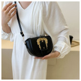 2024 Women's Fashion Casual One Shoulder Crossbody Bag Saddle Bag