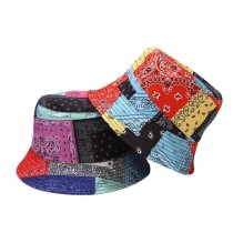 2024 New Fashion Fisherman Hat Summer Sun Protection Paisley Design Double-sided Bucket Hat Basin Women Sun Hat Man Panama