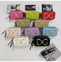European and American small square bags 2024 new fashion shoulder crossbody bag DG hardware wide strap camera bag