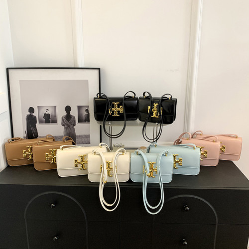 2024 New Fashion Shoulder Bag Trendy Textured Crossbody Bag Casual Tofu Square Bag Cross-border Retro Armpit Women's Bag