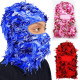 New Unisex Fuzzy Balaclava Hat Ski Mask Knitted Beanies Hats Distressed Winter Windproof Warm Cycling Camouflage Cap For Party