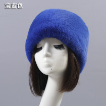 Faux Rabbit Fur Beanies Women Winter Warm Short Plush Snow Ski Cap Flat Top Cap Female Windproof Bomber Hat Russian Hat Ushanka