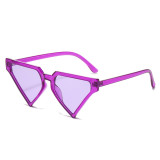 2025 New Cross-border Geometric Fashion Sunglasses Personality Hip-hop Triangle Glasses Beach Jelly Color Sunglasses